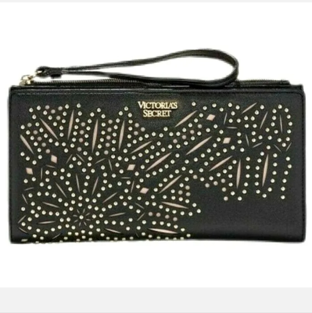NWT Victoria's Secret Studded Floral Wristlet /Wallet